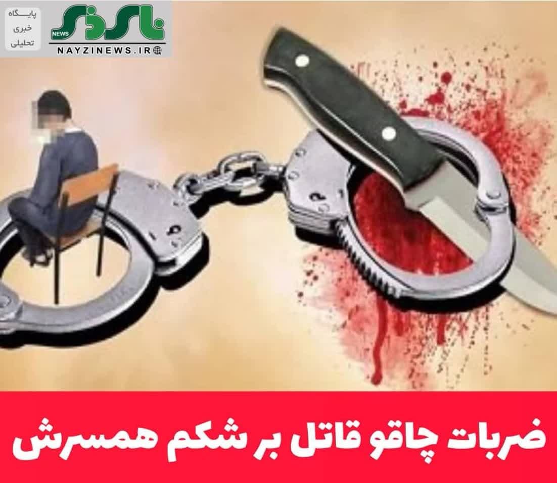 ضربات چاقو قاتل بر شکم همسرش/ دستگیری متهم در شیراز