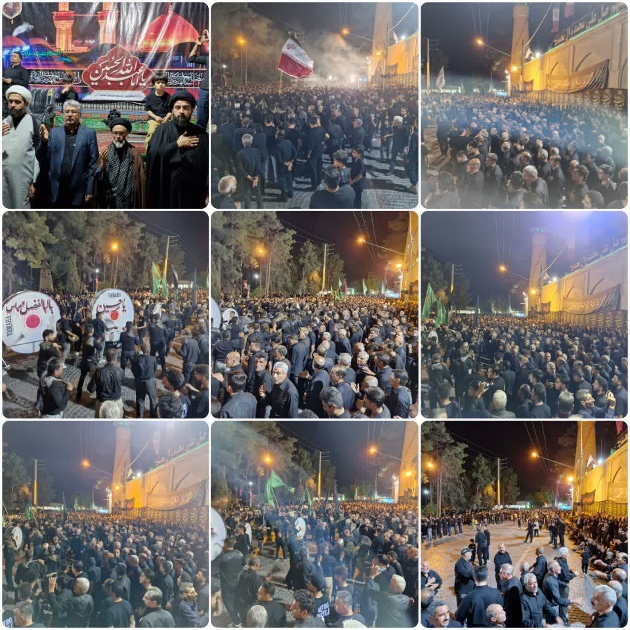 عزاداری شب عاشورا در مقابل مسجد تاریخی جامع کبیر نی ریز برگزار شد