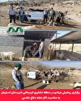 برگزاری رزمایش جهادی در منطقه عشایری کردیخانی شهرستان استهبان به مناسبت اغاز هفته دفاع مقدس