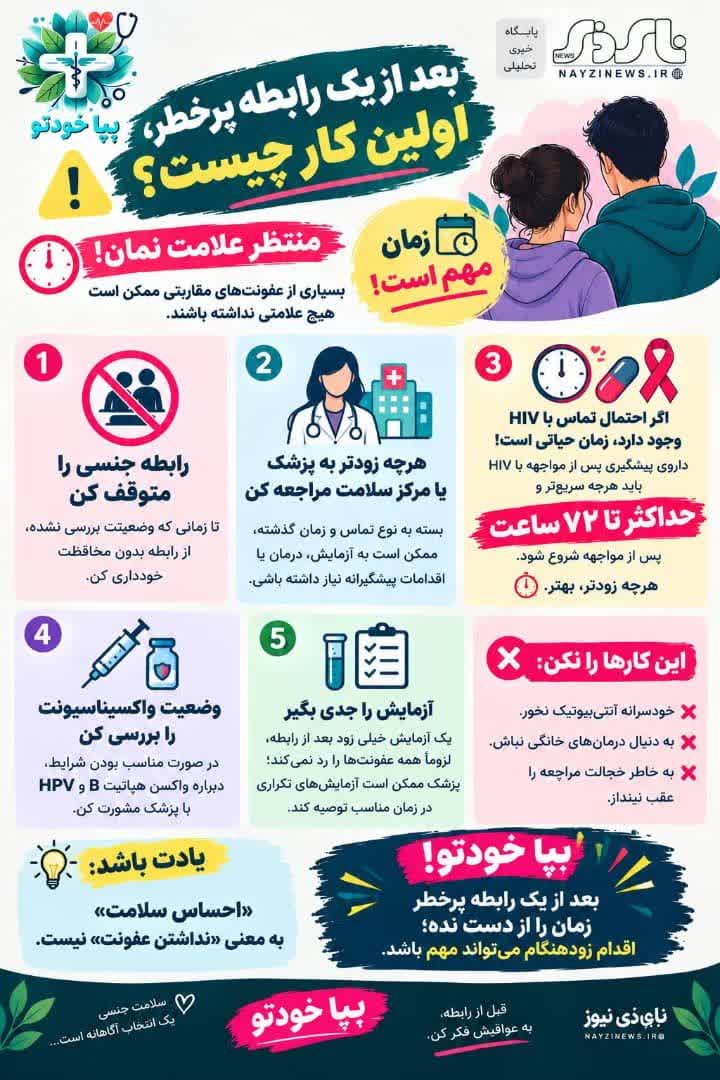 بعد از یک رابطه پرخطر، اولین کار چیست؟ بعد از یک رابطه پرخطر، اولین کار چیست؟