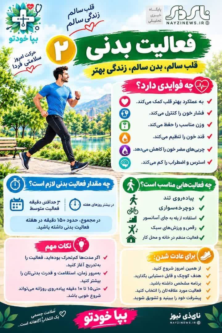 قلب برای سالم ماندن به حرکت نیاز دارد