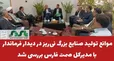  موانع تولید صنایع بزرگ نی‌ریز در دیدار فرماندار نی ریز با مدیرکل صمت فارس بررسی شد